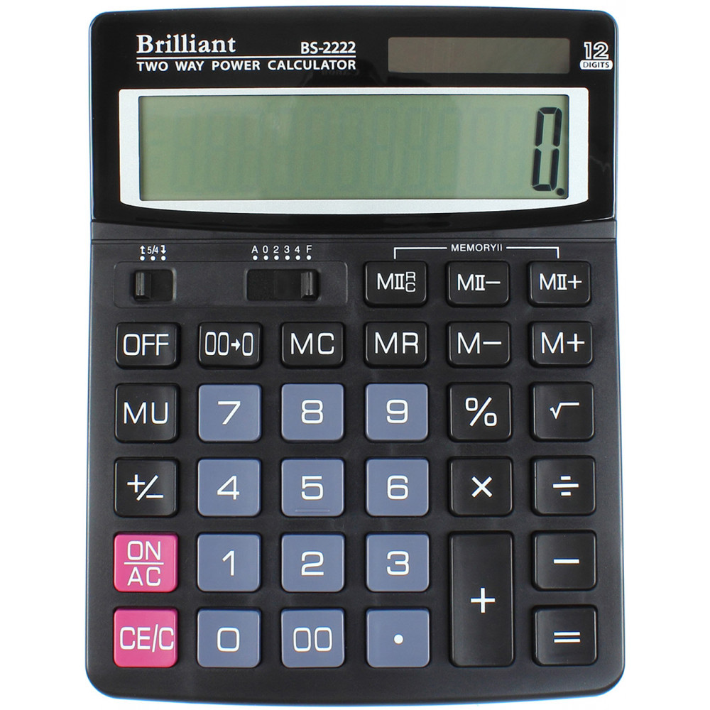 Калькулятор BS-2222, 12 розрядів, (150х193х29мм.), чорн. Brilliant - фото 1