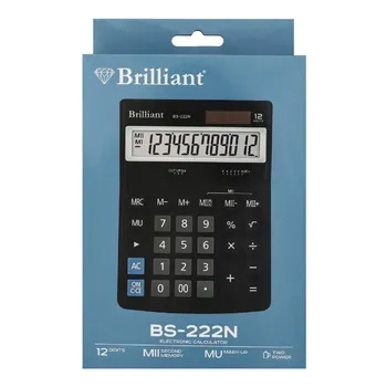 Калькулятор бухгалтерский BS-222N, 12 разрядов, 123х171х31мм, черн. Brilliant - фото 3