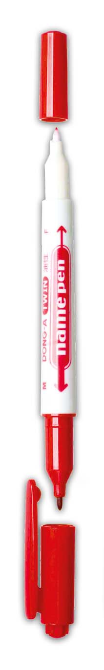 Маркер перманентний для CD/DVD, 1-2мм., двосторонній. черв. Dong-A - фото 1