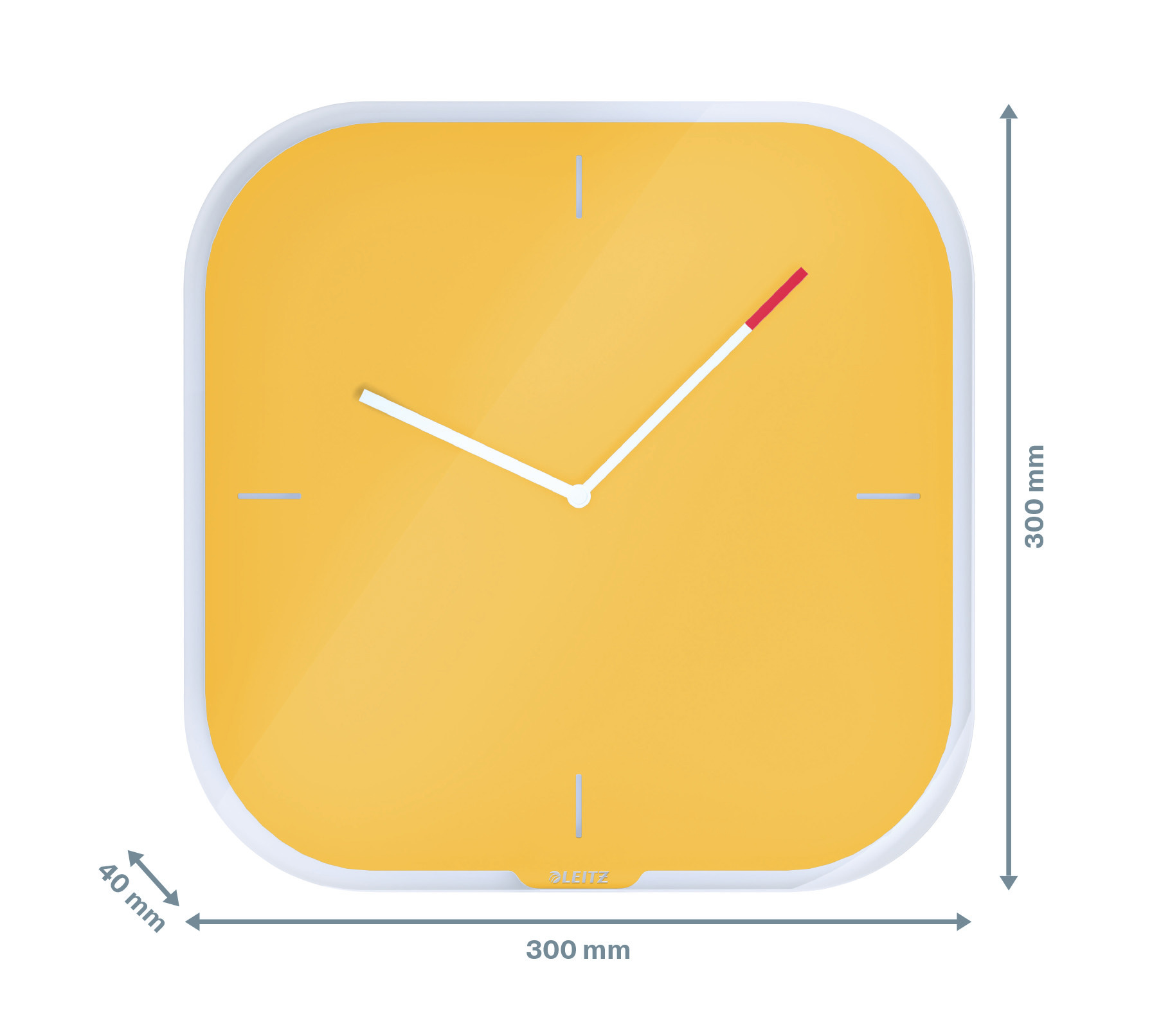 Часы настенные Cosy, квадратные, стекло, желт. LEITZ - фото 4