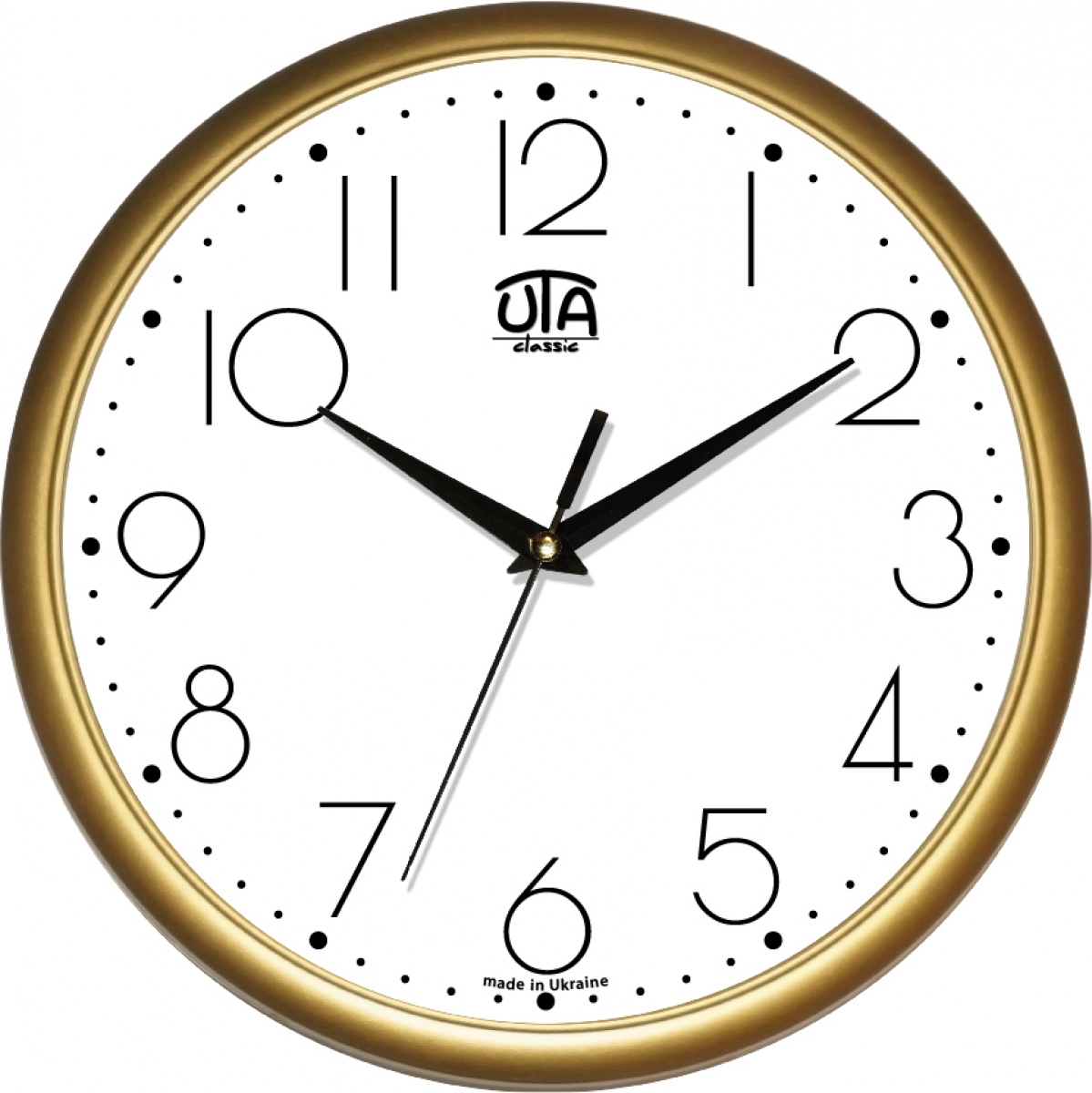 Годинник настінний Сlassic 01 G 75, круглі, золот. Юта - фото 1
