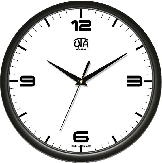 Часы настенные Сlassic 01 B 40, круглые, черн. Юта - фото 1