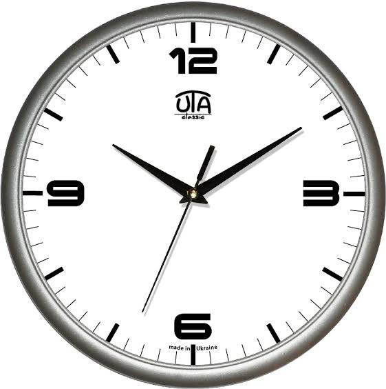 Часы настенные Сlassic 01 S 40, круглые, серый Юта - фото 1