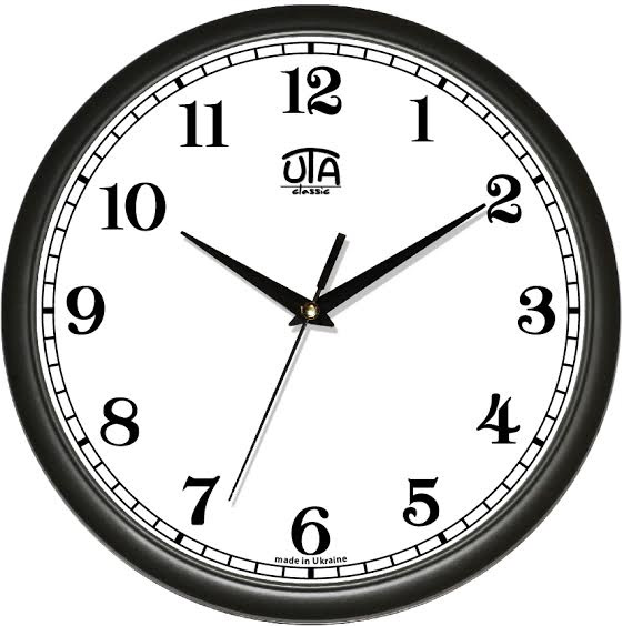 Годинник настінний Сlassic 01 B 41, круглі, чорн. Юта - фото 1