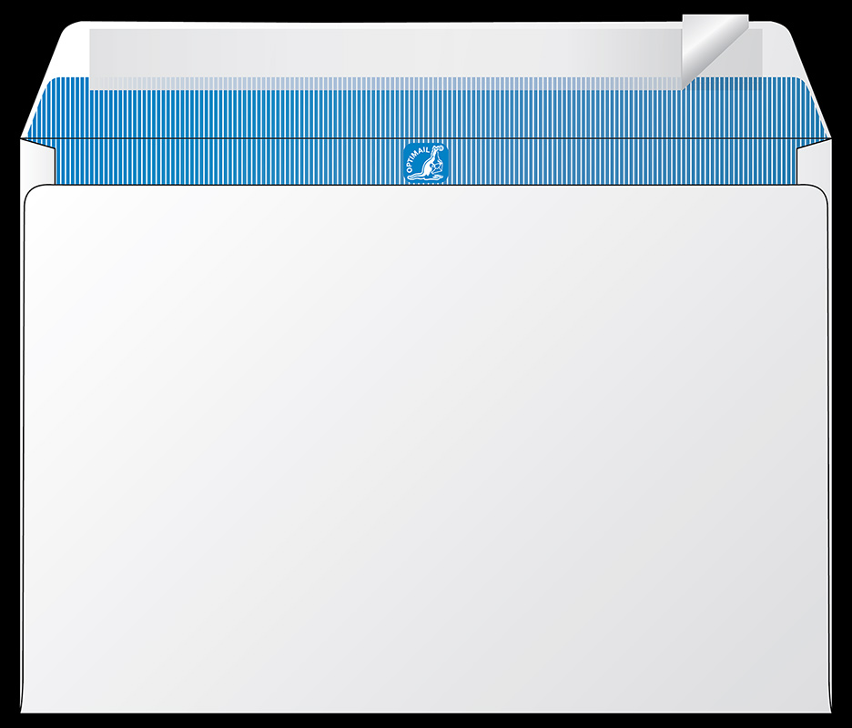 Конверт C5 (162х229) відривна стрічка, фон, 80г/м2 500шт/уп. Україна Optimail - фото 1