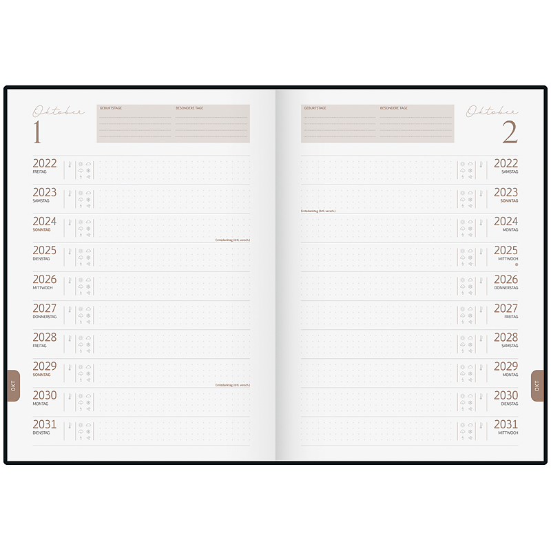 Щоденник датований 2022 Euro А4, 21х29см., чорн. Brunnen - фото 3