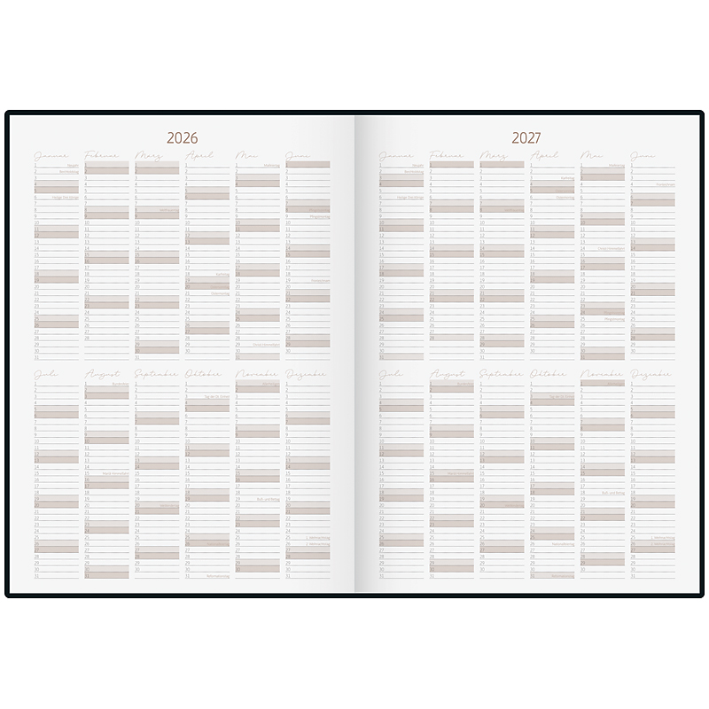 Щоденник датований 2022 Euro А4, 21х29см., чорн. Brunnen - фото 5