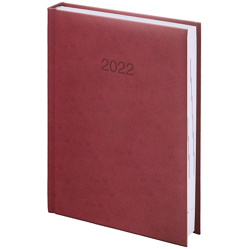 Ежедневник датированный 2022 карманный Torino, 10х14см., марсала Brunnen - фото 1