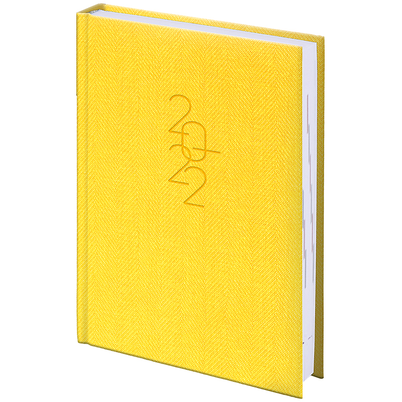 Ежедневник датированный 2022 карманный Tweed, 10х14см., желт. Brunnen - фото 2