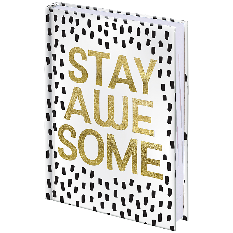 Ежедневник датированный 2022 карманный Графо Stay awesome, 10х14см. , бел. Brunnen - фото 1