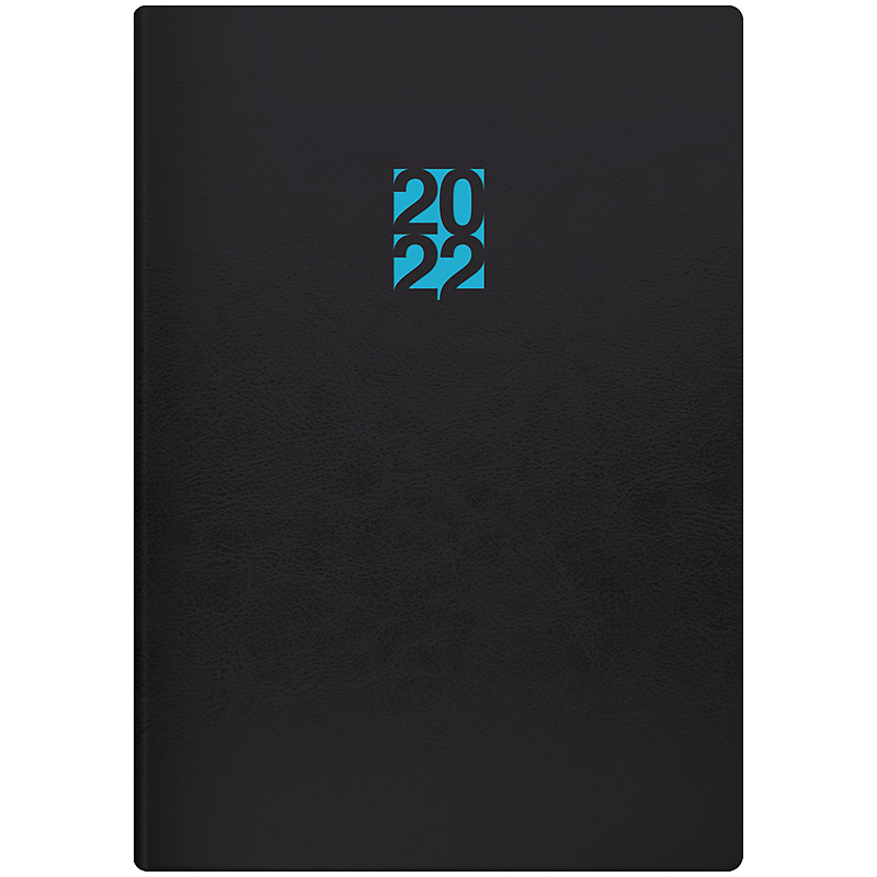 Щоденник датований 2022 Стандарт Flex Neo чорний з блакитним, 14,5х20,6см., чорн. Brunnen - фото 1