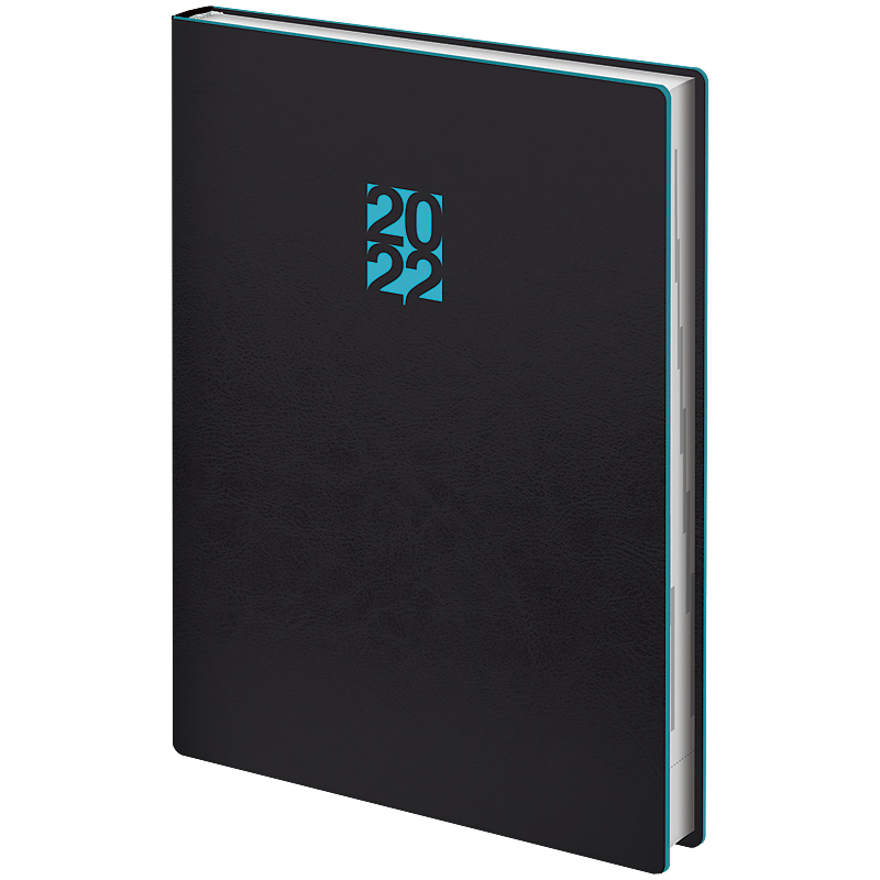 Щоденник датований 2022 Стандарт Flex Neo чорний з блакитним, 14,5х20,6см., чорн. Brunnen - фото 2