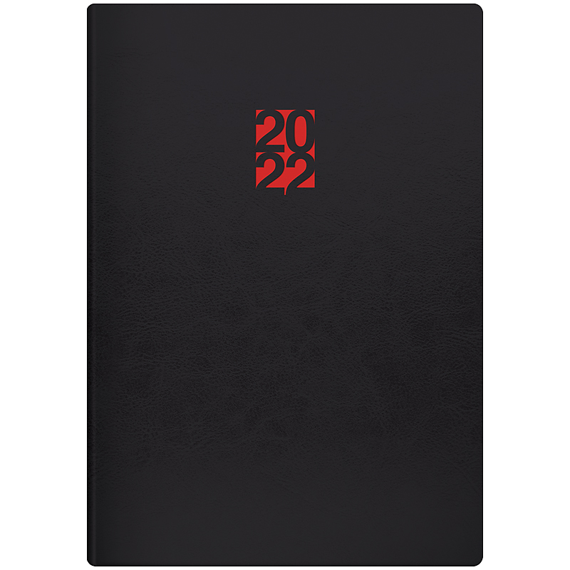 Ежедневник датированный 2022 Стандарт Flex Neo черный с красным, 14,5х20,6см., черн. Brunnen - фото 1