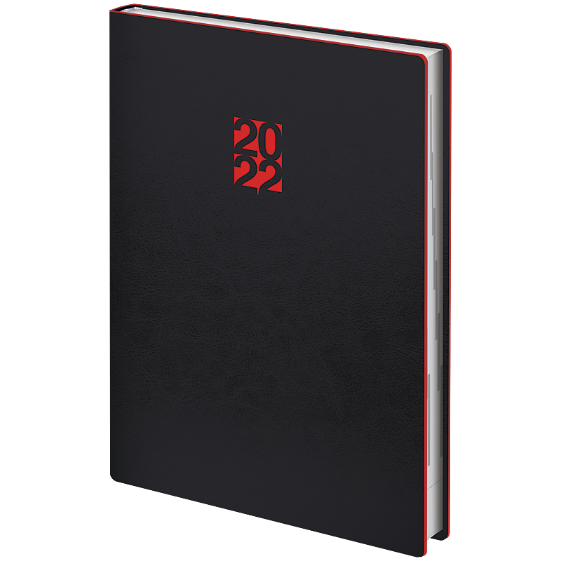 Ежедневник датированный 2022 Стандарт Flex Neo черный с красным, 14,5х20,6см., черн. Brunnen - фото 2