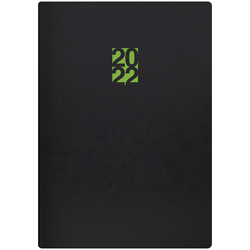 Ежедневник датированный 2022 Стандарт Flex Neo черный с салатовым, 14,5х20,6см., черн. Brunnen - фото 1