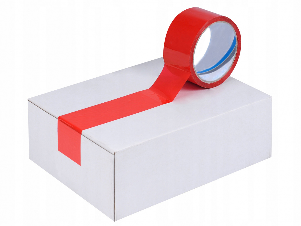 Клейка стрічка пакувальна 48мм.*60м.(66ярд), 45мкм, черв. Україна - фото 3