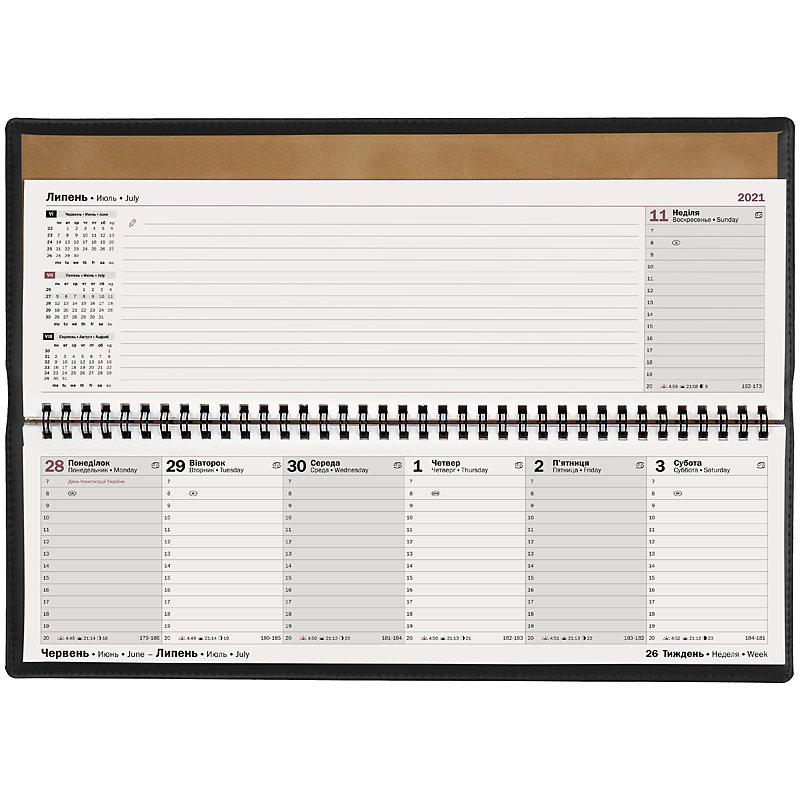 Планинг датированный 2022 Soft сменная обложка, 32.6x10.2см., черн. Brunnen - фото 2