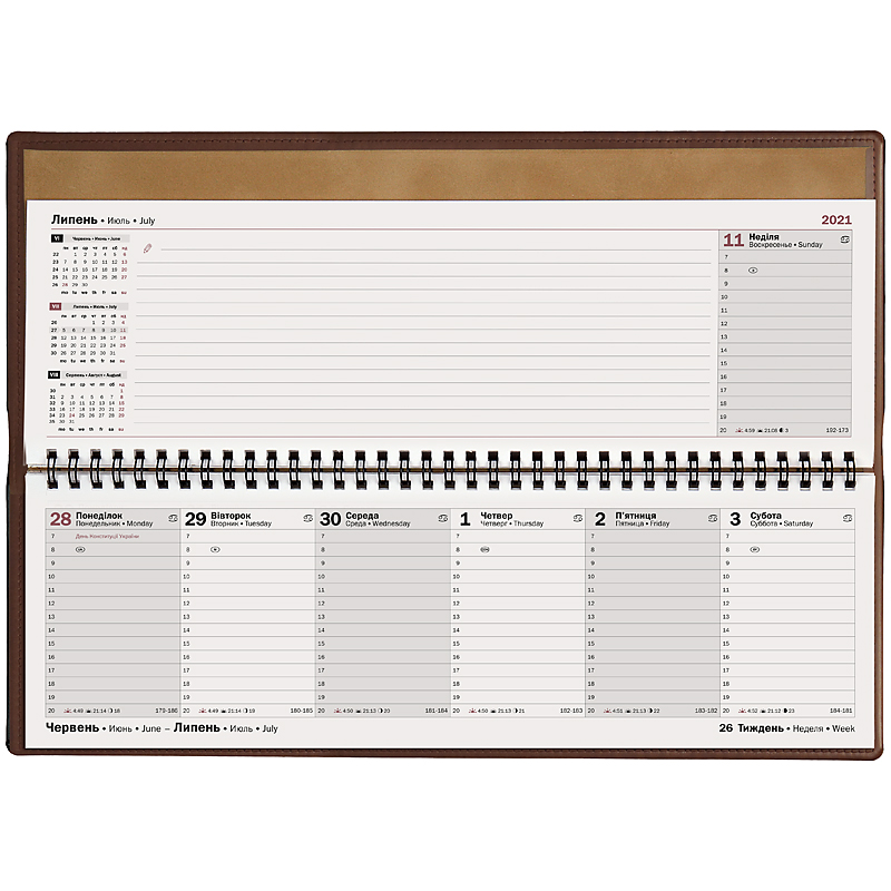 Планинг датированный 2022 Soft сменная обложка, 32.6x10.2см., коньяч. Brunnen - фото 1