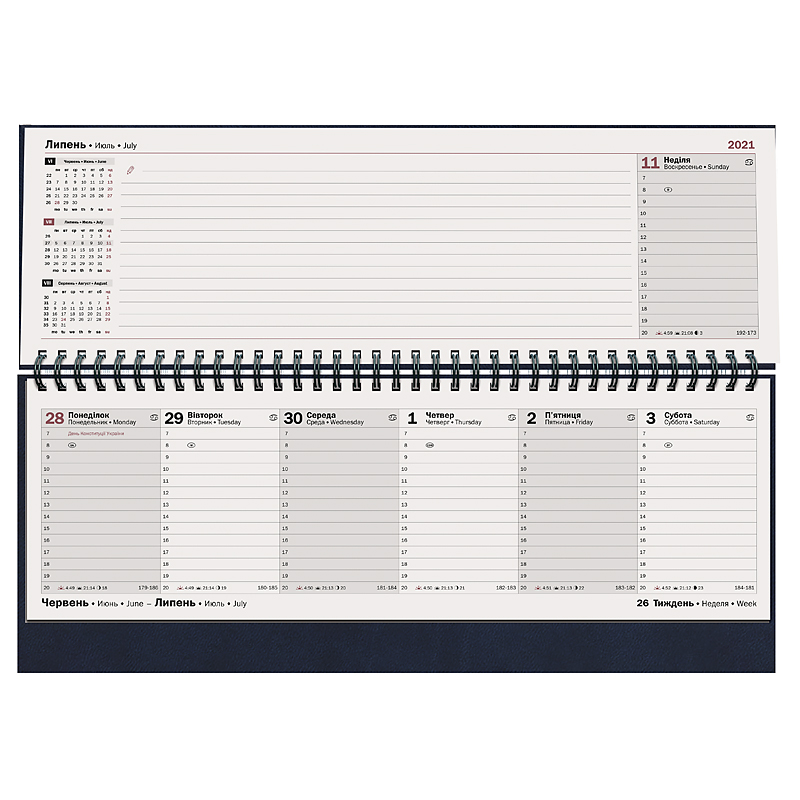 Планинг датированный 2022 Torino, 32.6x10.2см., син. Brunnen - фото 2