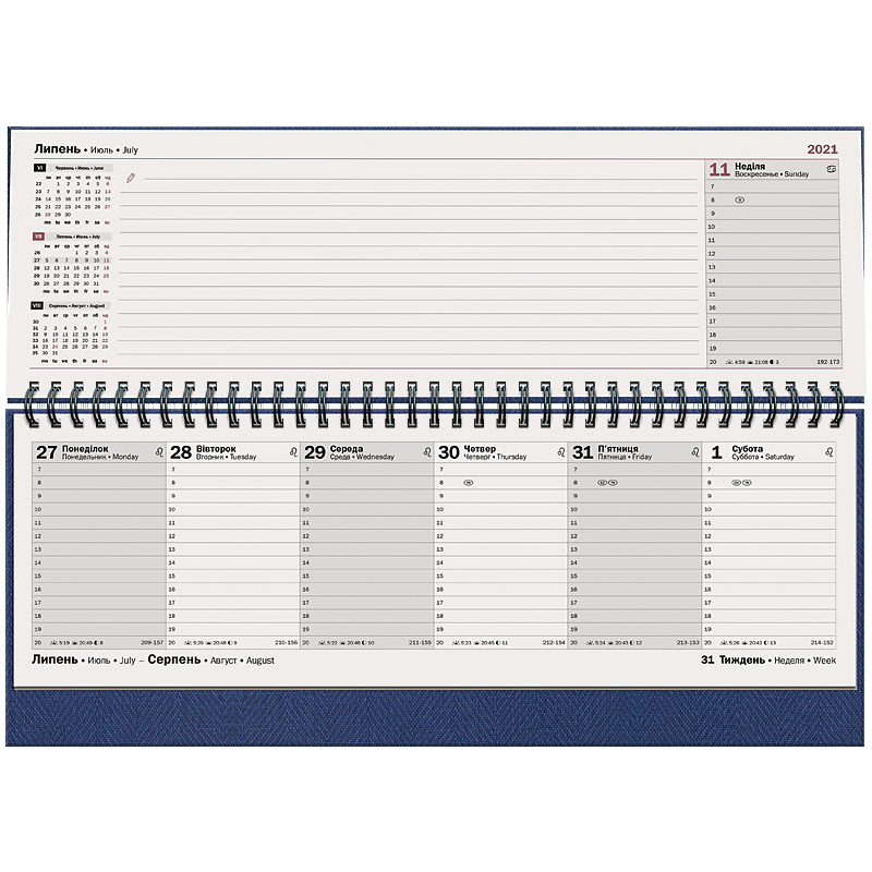 Планинг датированный 2022 Tweed, 32.6x10.2см., син. Brunnen - фото 2