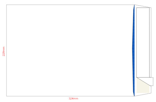 Конверт C4 229*324 отр. лента, фон, 90гр./м2., 500шт./уп. загрузка по короткой стороне Optimail - фото 1