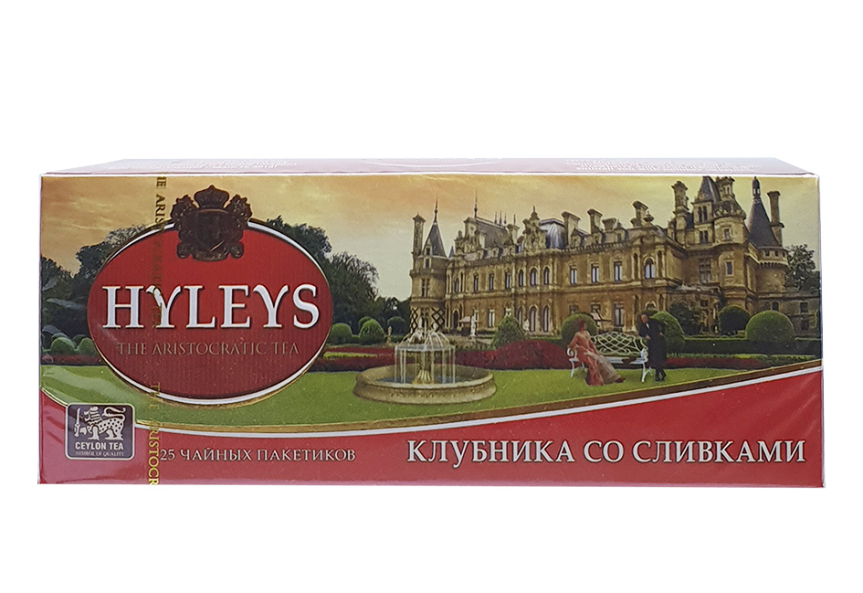 Чай чорний ароматизований Полуниця з вершками, 25пак. по 1,5г. Hyleys - фото 1