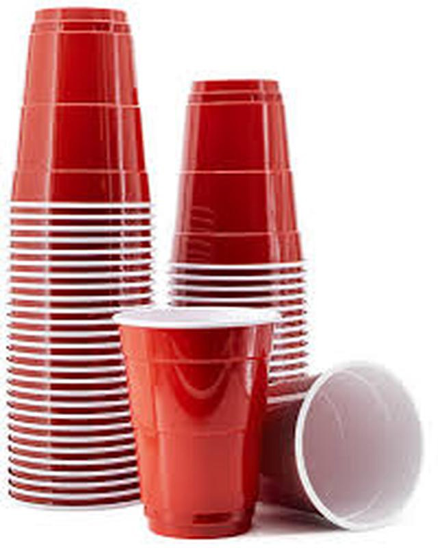 Стакан для вечеринок Party Red Cup 400мл., 50шт./уп., пластик PS,  красн. Huhtamaki - фото 3