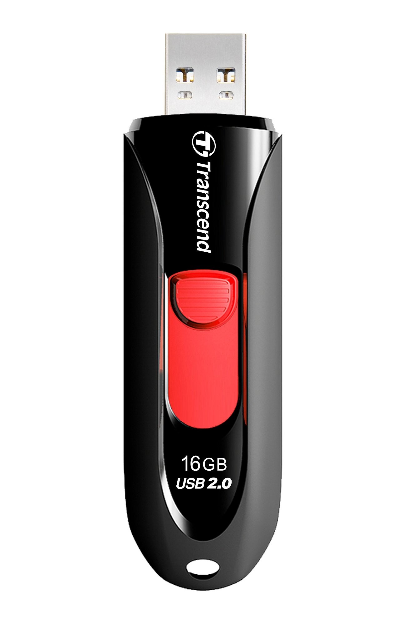 Флеш-память USB 2.0 Flash Drive 16Gb JetFlash 590 слайдер, пластик, корпус черн. TRANSCEND - фото 1
