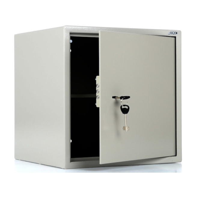 Сейф офисный (401*400*356мм.) ключевой замок, 1 дверь, 1 полка, T-40, серый AIKO - фото 1