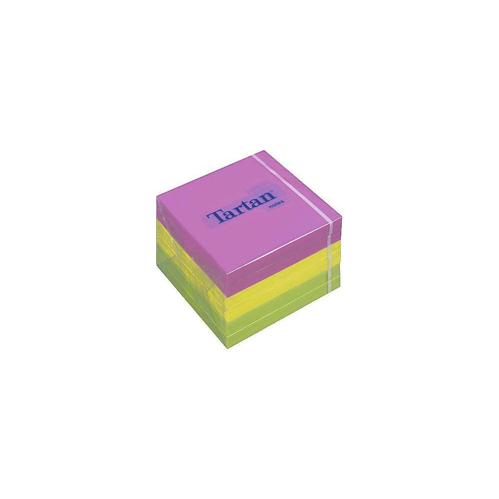Блок паперу з клейким шаром Post-it 76,2*76,2мм.*100л Tartan неон 6шт./уп. 3M - фото 1