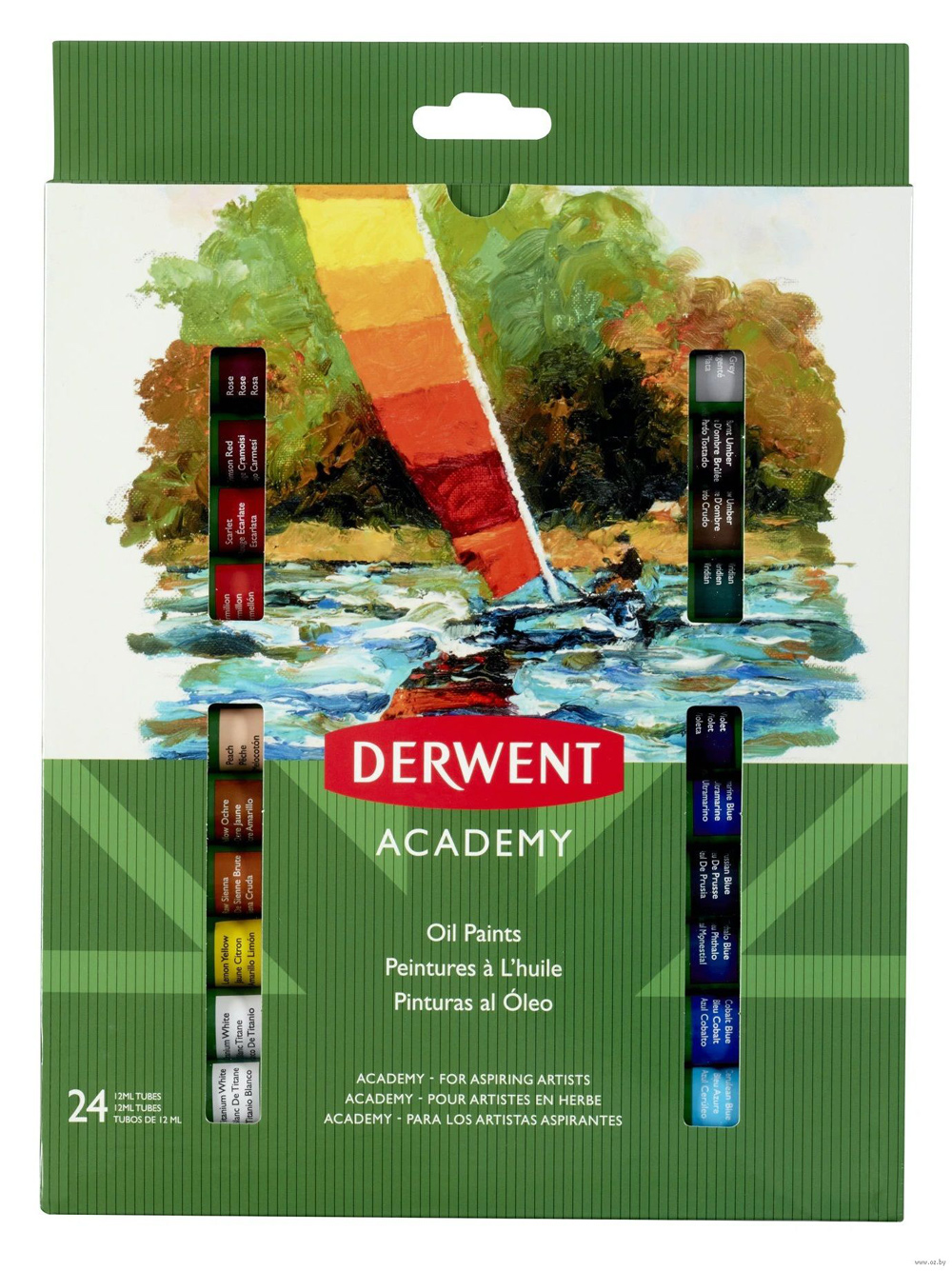 Краски масляные 24цв., в тюбике Derwent Academy, ассорт. Derwent - фото 1