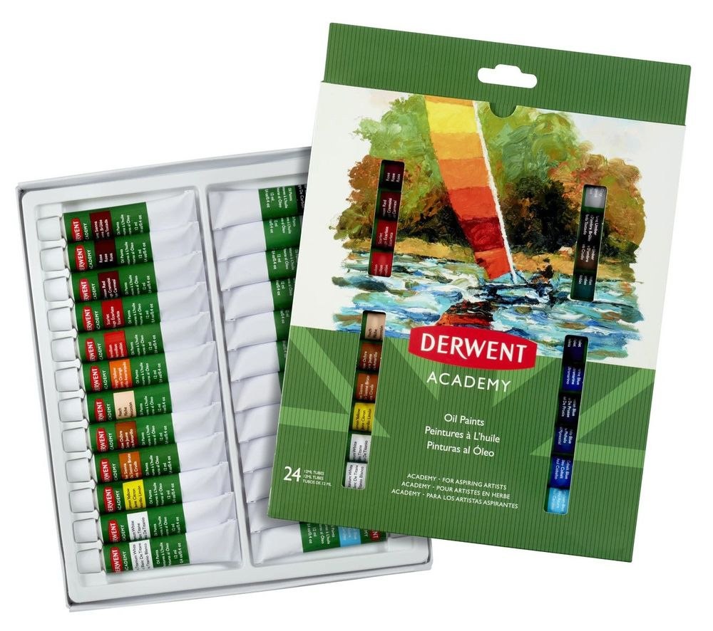 Краски масляные 24цв., в тюбике Derwent Academy, ассорт. Derwent - фото 2