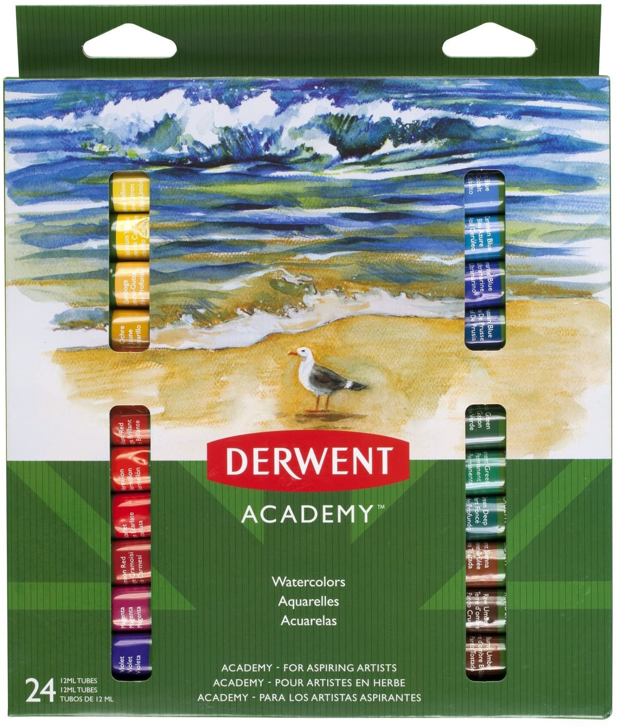 Фарби акварельні 24кол., у тюбику Derwent Academy, асорті Derwent - фото 1