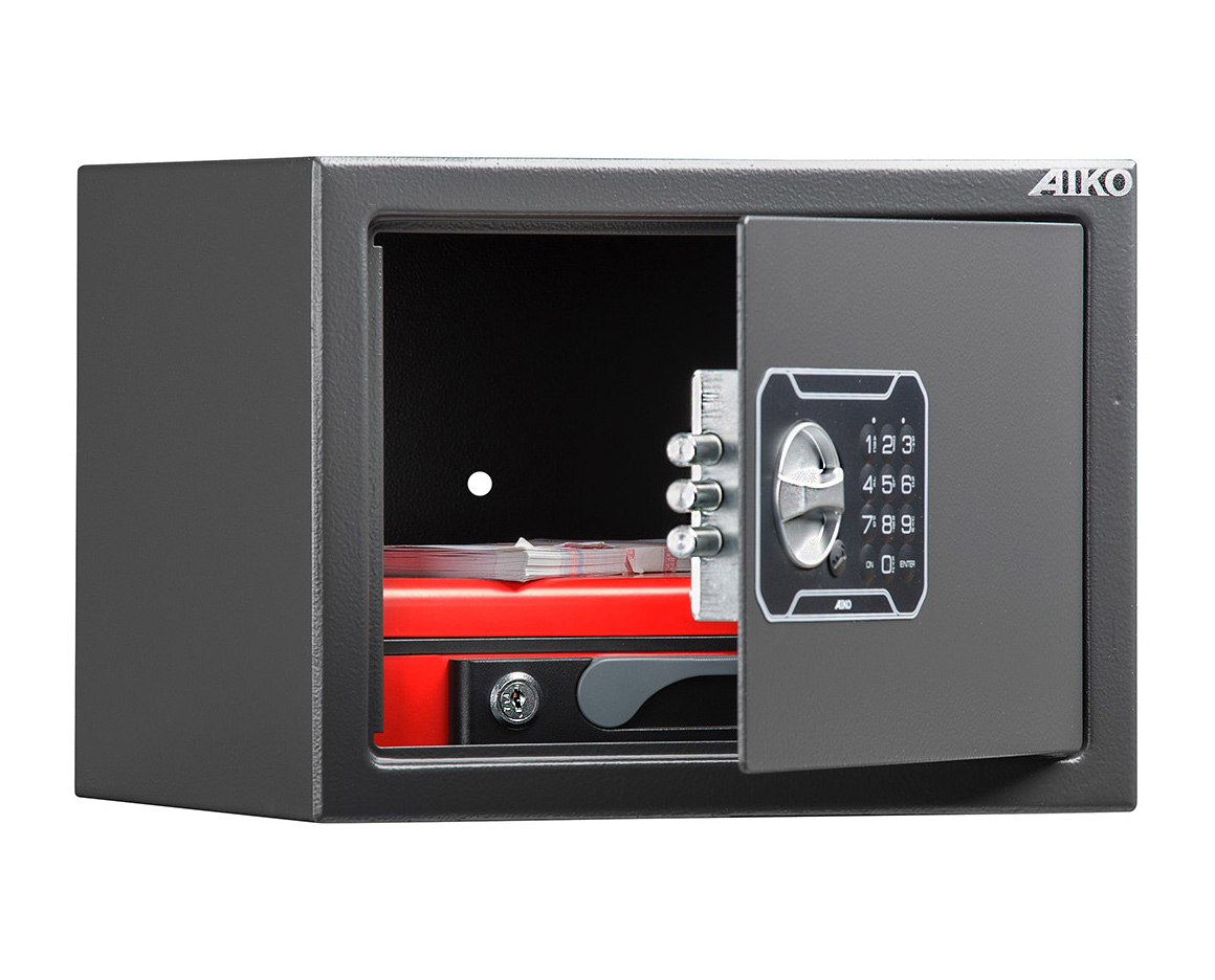 Сейф мебельный (230*310*250мм.) электронный кодовый замок, 1 дверь, T-230 EL, графит AIKO - фото 1