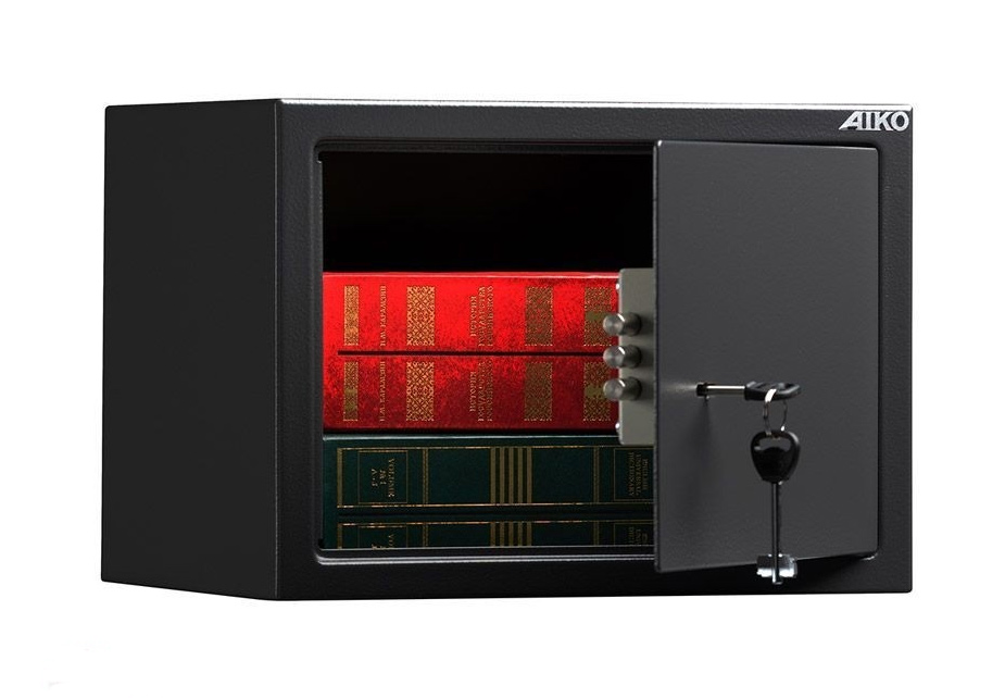 Сейф мебельный (250*350*250мм.) ключевой замок, 1 дверь, T-250 KL, графит AIKO - фото 1