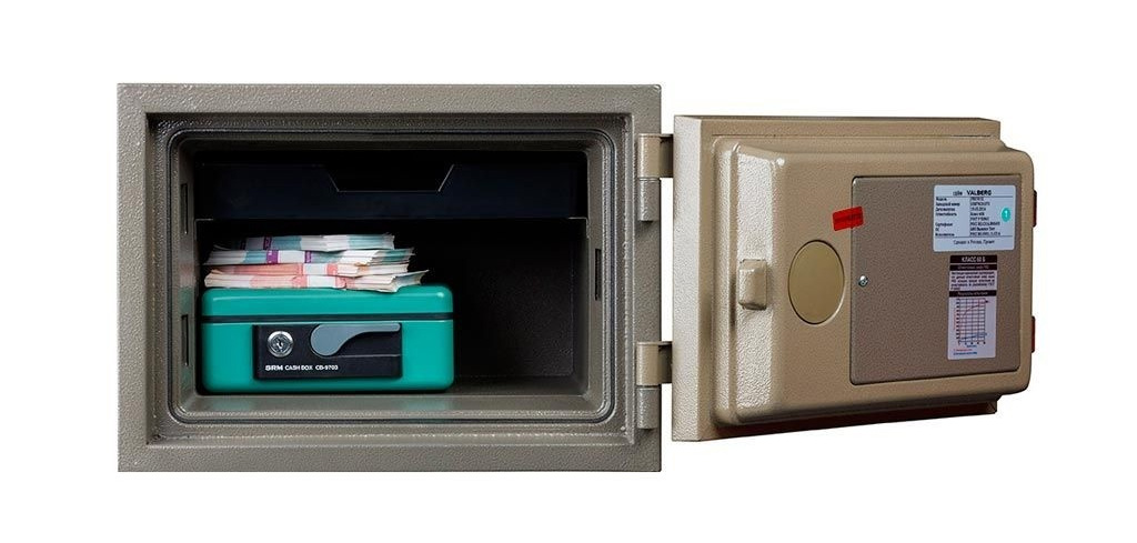 Сейф вогнетривкий (300*405*355), ключовий замок, FRS-30 KL, коричн. Valberg - фото 2