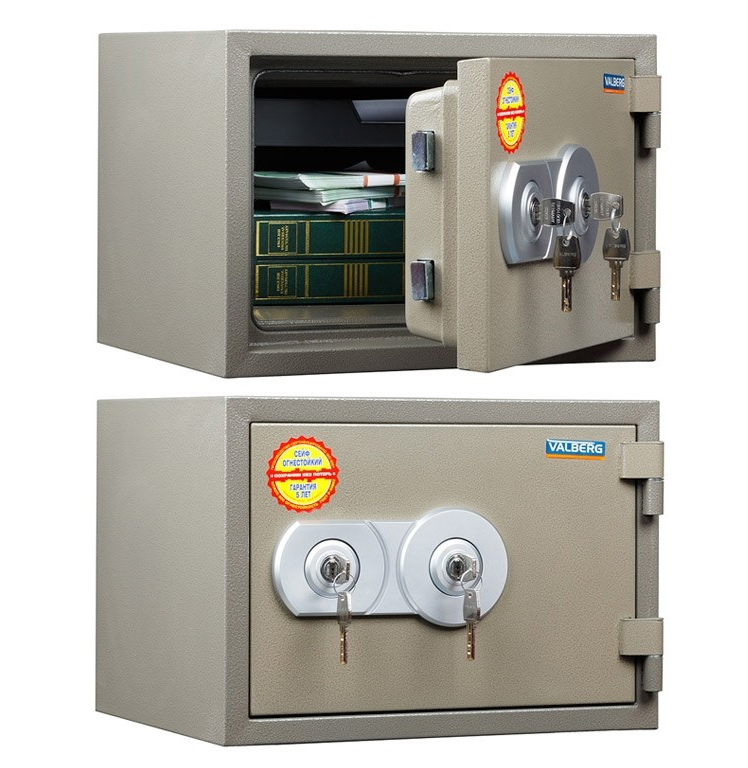 Сейф вогнетривкий (300*405*355), ключовий замок, FRS-30 KL, коричн. Valberg - фото 3