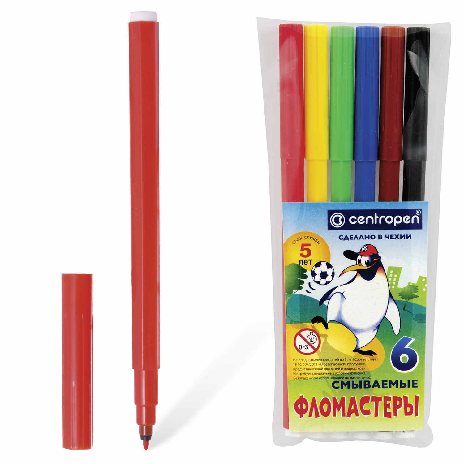 Фломастеры, 6цв., 7790 Птицы, ассорт. Centropen - фото 1
