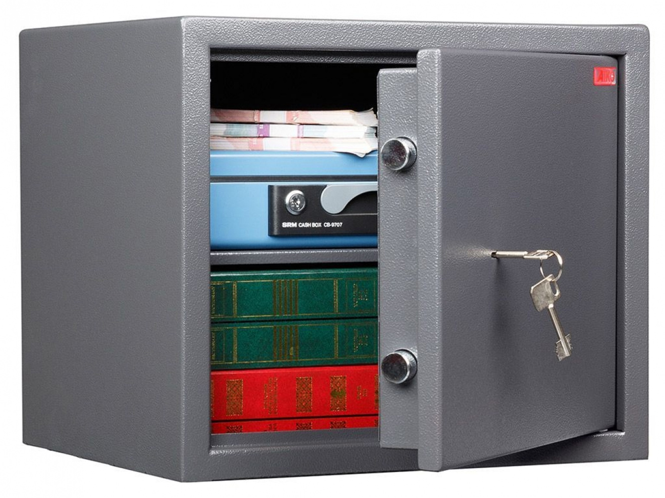 Сейф офисный (370*435*360мм.) ключевой замок, 1 полка TSN.37, графит AIKO - фото 4