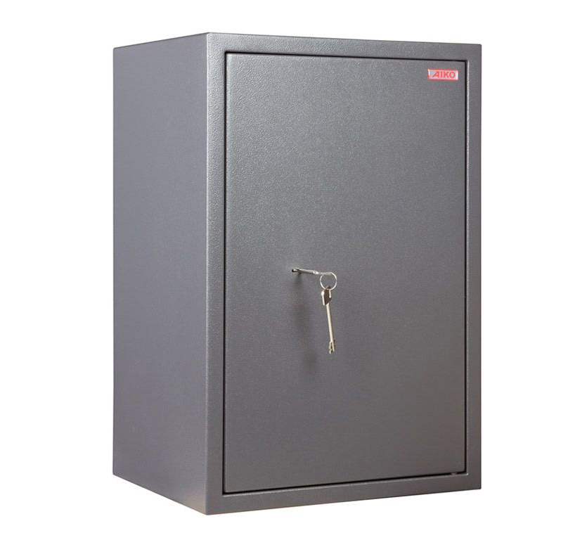 Сейф офисный (650*435*360мм.) ключевой замок, 1 полка, внутреннее отделение, TSN.65T, темно-сер. AIKO - фото 1