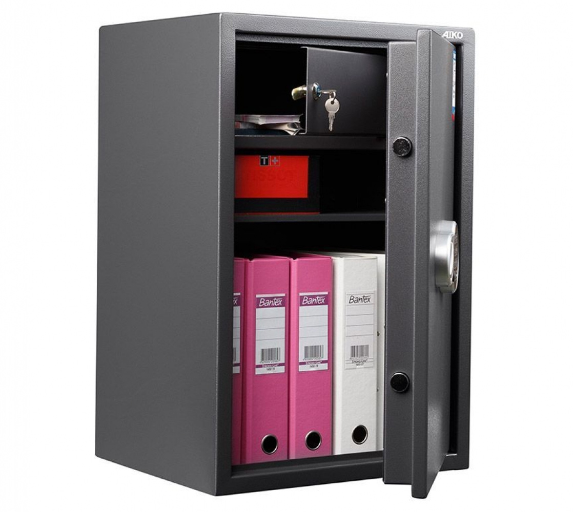 Сейф офісний (650*435*381мм.), електроний кодовий замок, 1 полиця, внутрішнє відділення, TSN.65T-EL, AIKO - фото 2