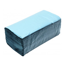 Полотенца листовые V (ZZ) -складки 1-сл., макул., 200 лист.(22,5*22,5см.), ECO, син. Tischa Papier - фото 1