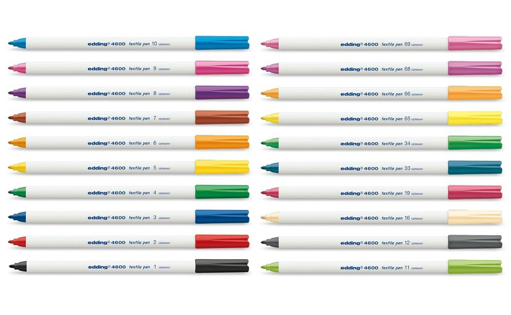 Маркер для тканини 4600, круглий наконечник 1мм., жовт/зел. Edding - фото 1