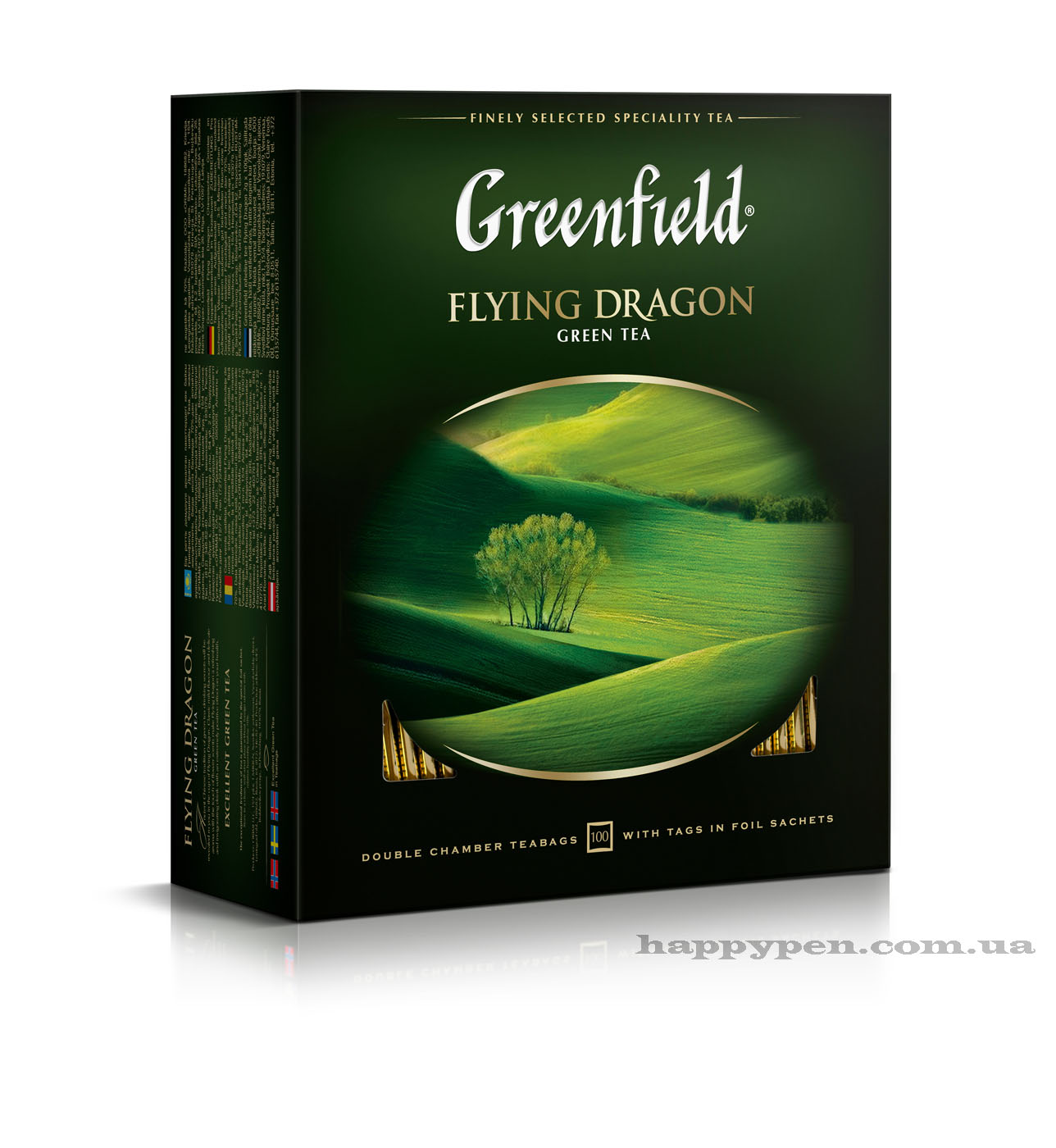 Чай зелений класичний Flying Dragon 100пак по 2г, термосаше Greenfield - фото 1