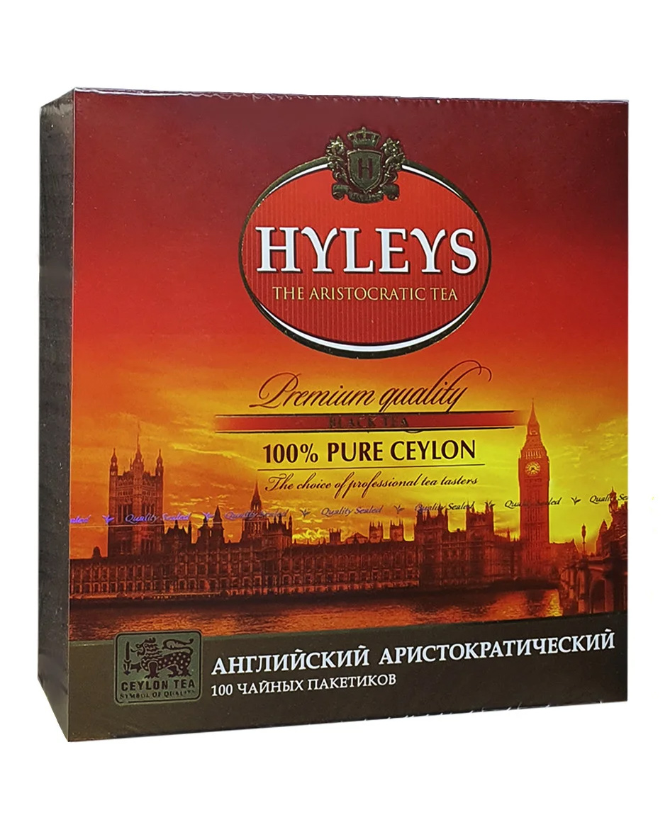 Чай черный классический Английский аристократический, 100пак. по 2г. Hyleys - фото 1