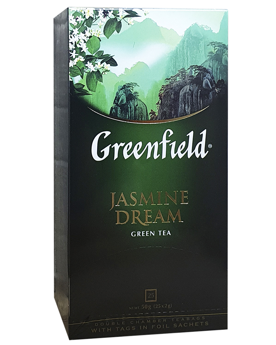 Чай зелений класичний Jasmine Dream, 25пак. по 2г., термосаше Greenfield - фото 2