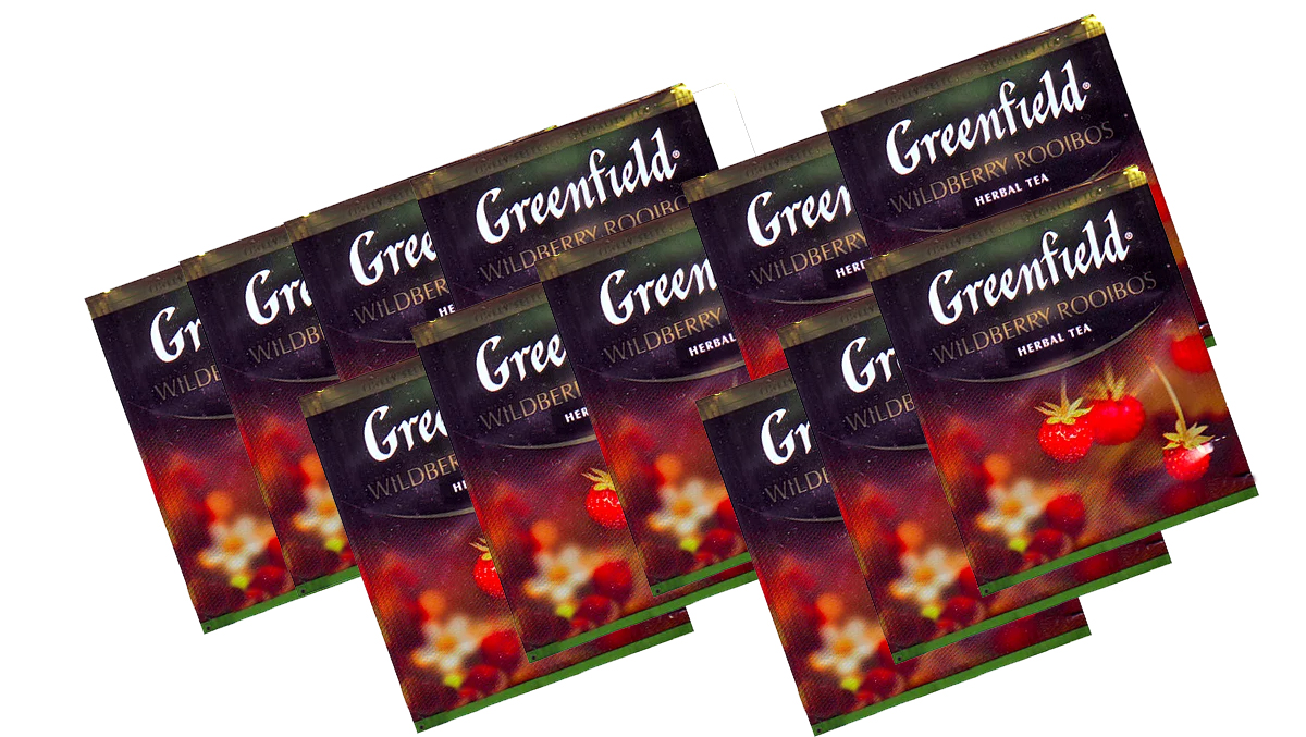 Чай травяной Wildberry Rooibust, 100пак. по 2г., термосаше, в пакете Greenfield - фото 1