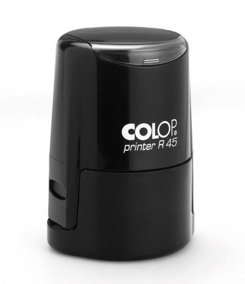 Оснастка для круглої печатки пластикова D=45мм., (круглий корпус), чорн. Colop - фото 1
