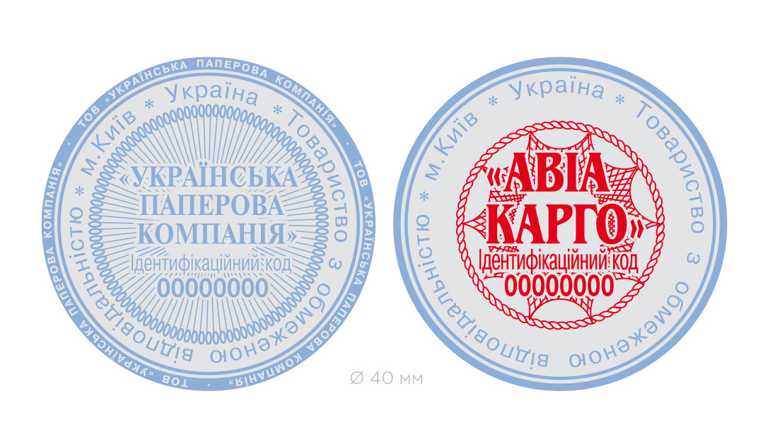 Оснастка для круглой печати, диаметр 40мм., круглый корпус, пластик., син. Colop - фото 3