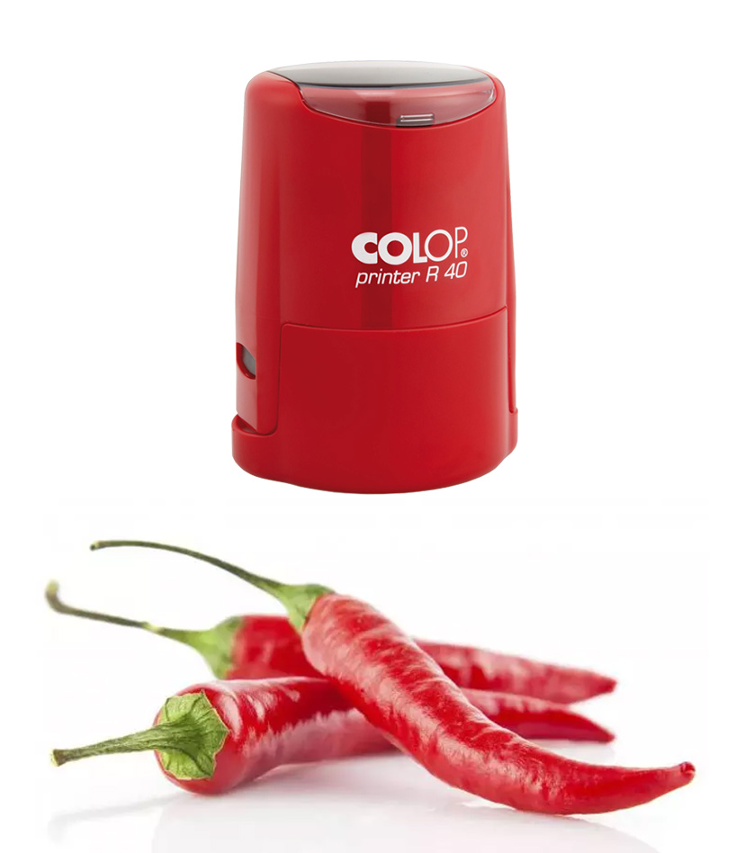 Оснастка для круглой печати, диаметр 40мм., круглый корпус, пластик., красн. Colop - фото 1